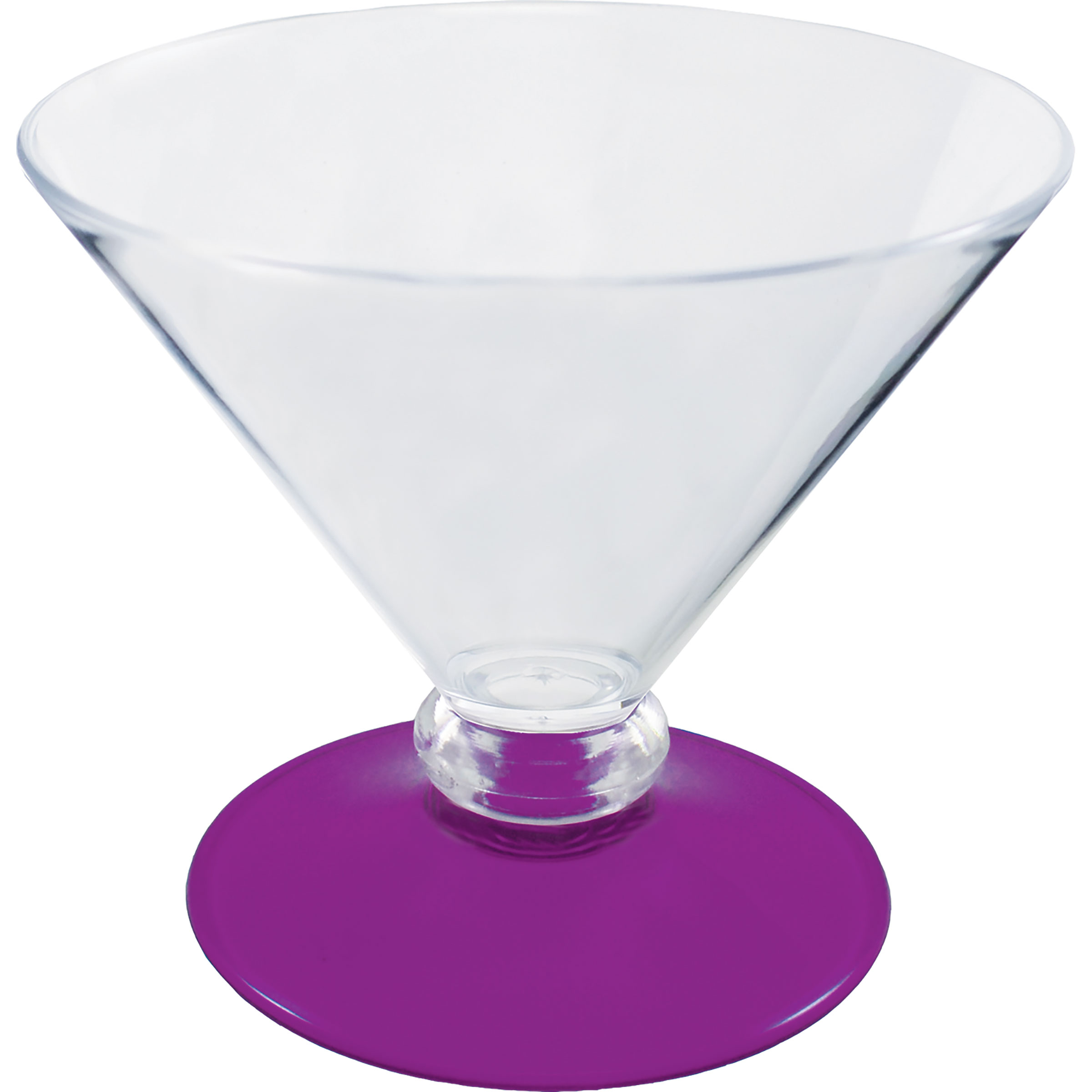 7oz Short Stem Plastic Martini Glass with Your Choice of Base Color 15
