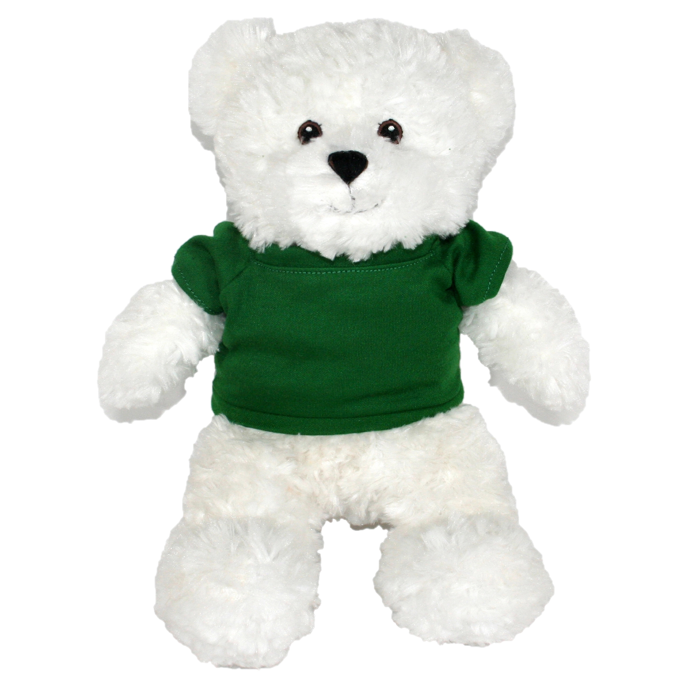 12" White Bear with Embroidered Eyes 8