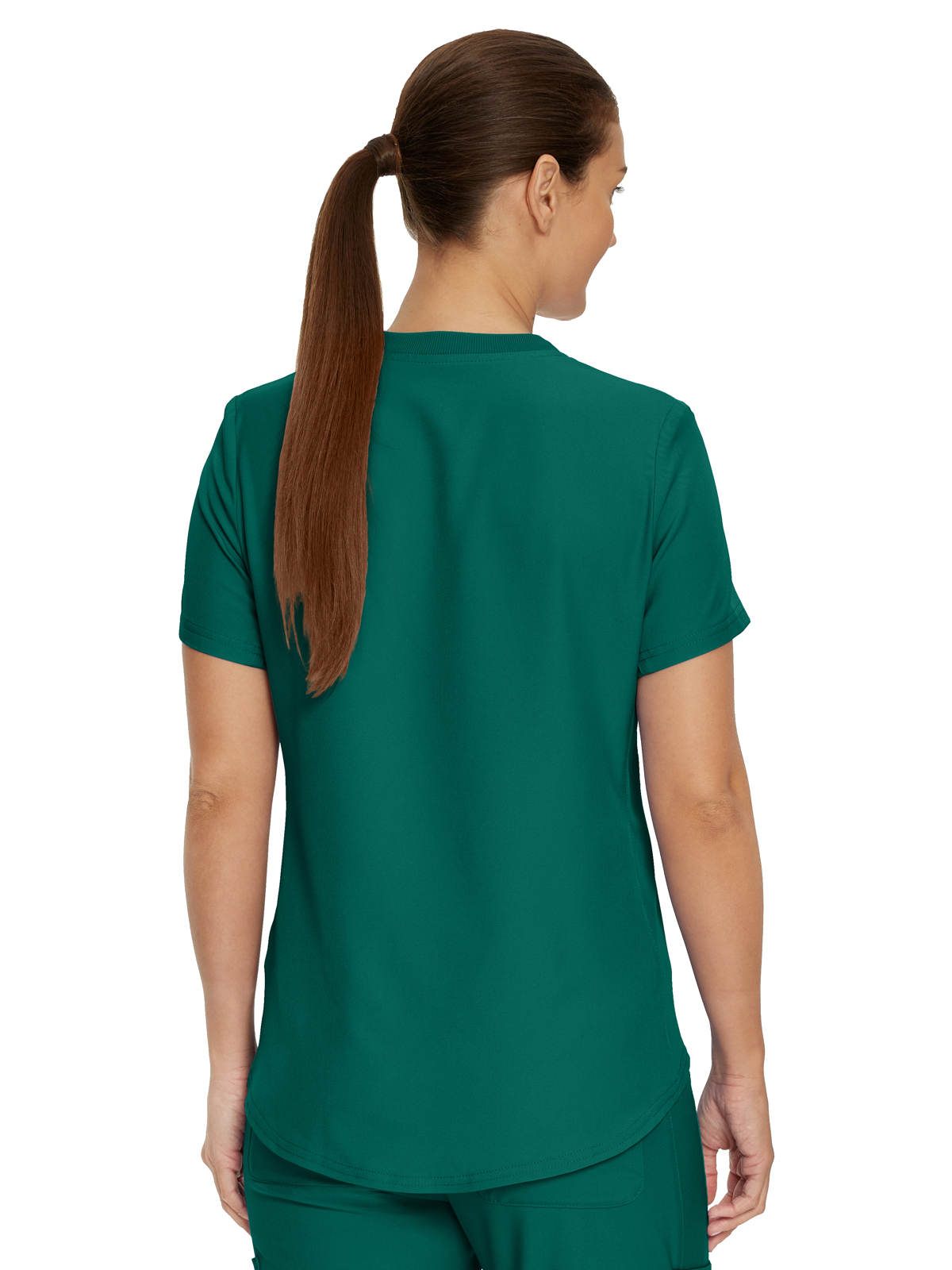 Landau - Forward - Women's Two-Pocket Shirttail Hemline V-Neck Top 59