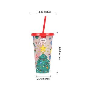 710ml Handy Heart Plastic Color Changing Cup 9