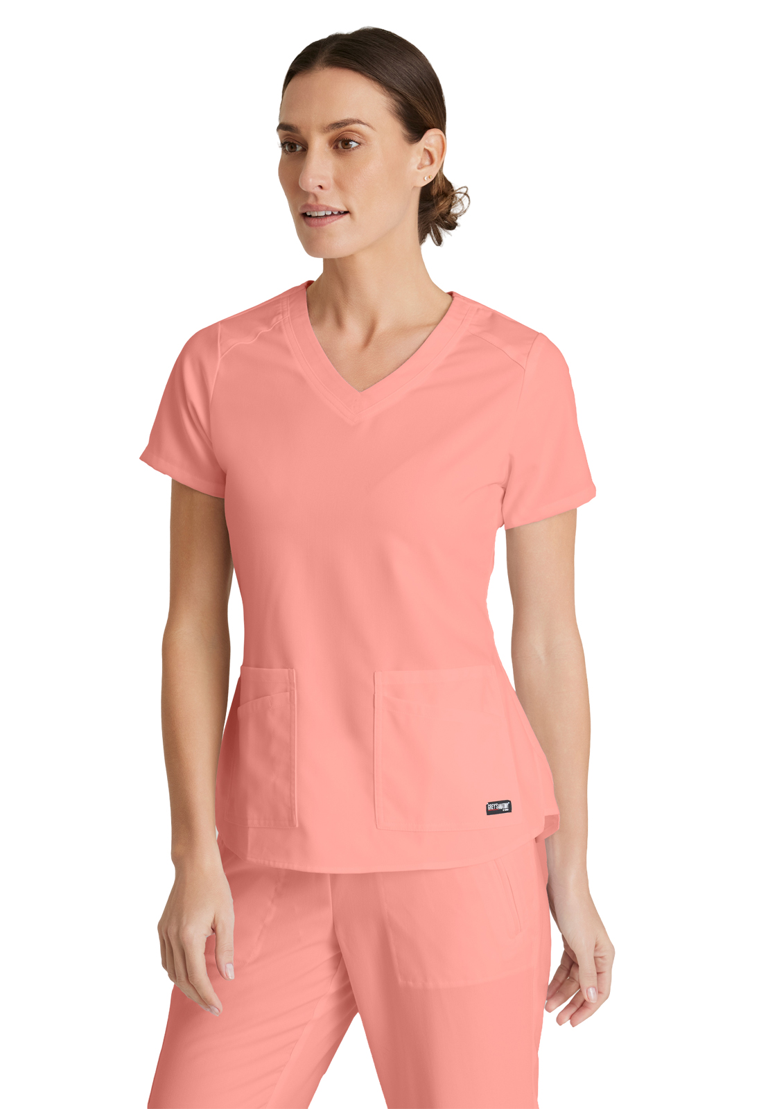 Grey's Anatomy Spandex Stretch - Women's Four-Pocket V-Neck Emma Scrub Top