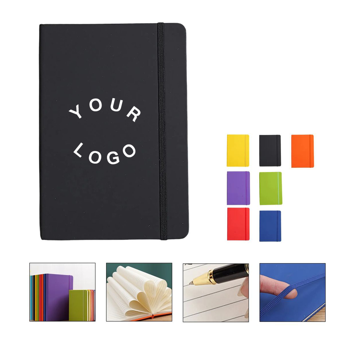 Portable A5 Journal Notebook with Bookmark Ribbon 2