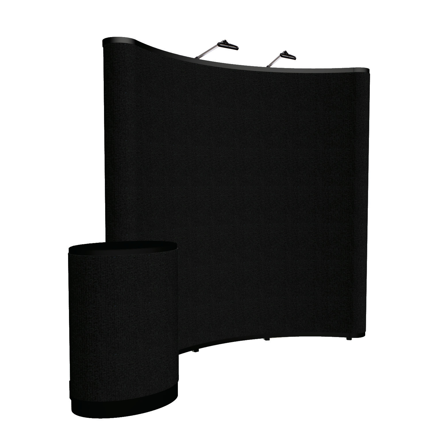 8' Curved Show 'N Rise Floor Display Kit (Fabric) 8