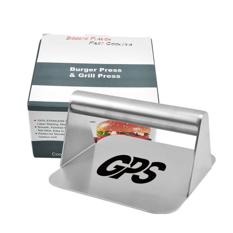 5 5/8 " Stainless Steel Burger Patty Press -Square 4