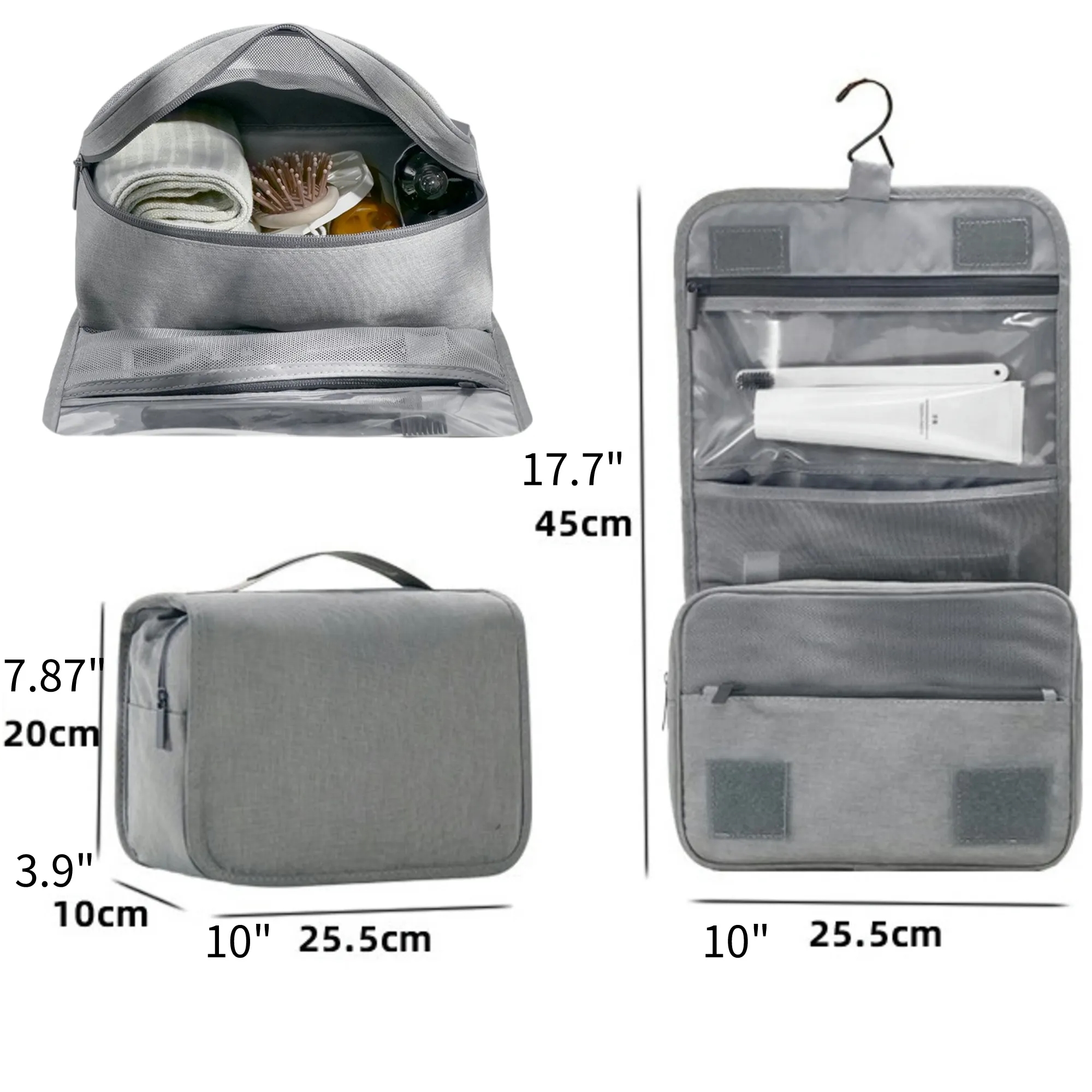 Hanging toiletry bag travel essentials 7