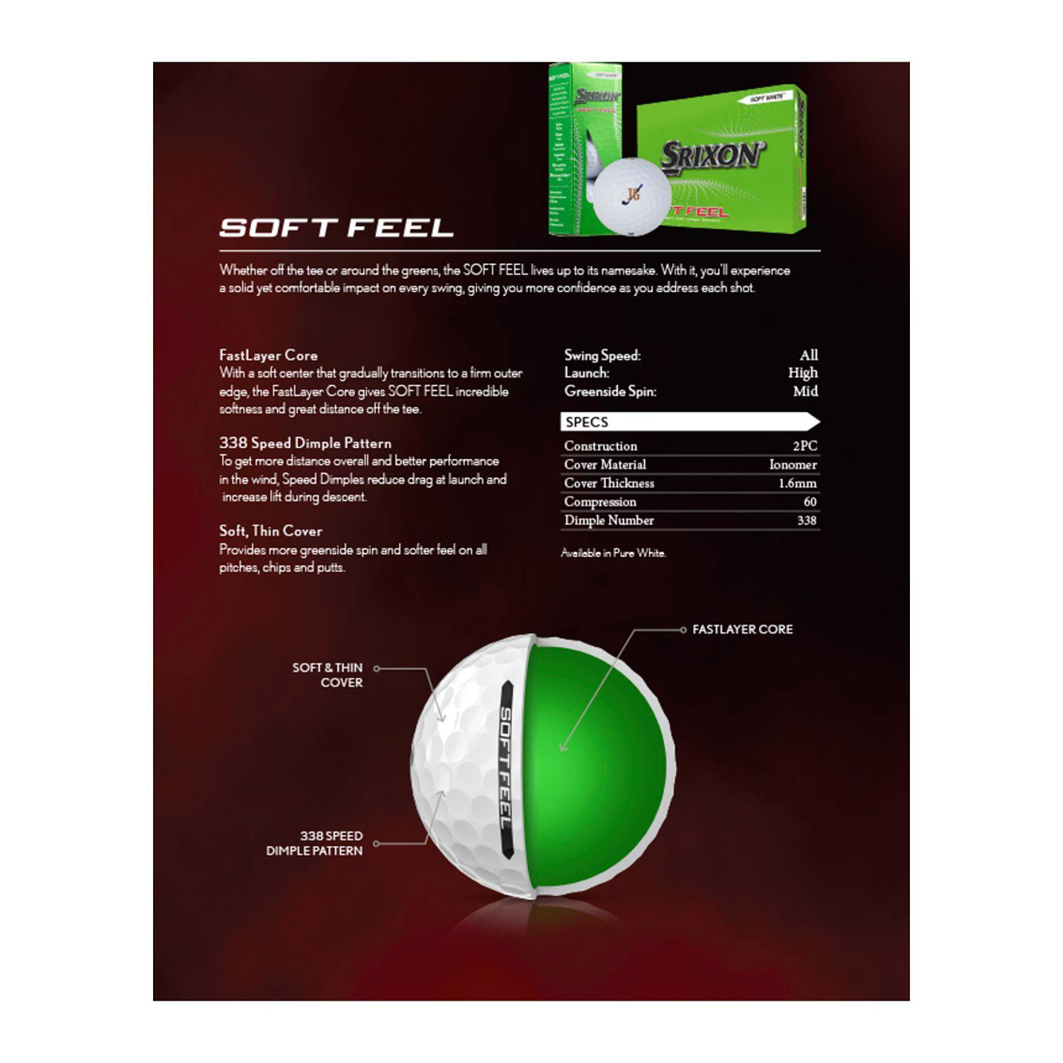 Srixon® 12 Pack Soft Feel Golf Balls 2