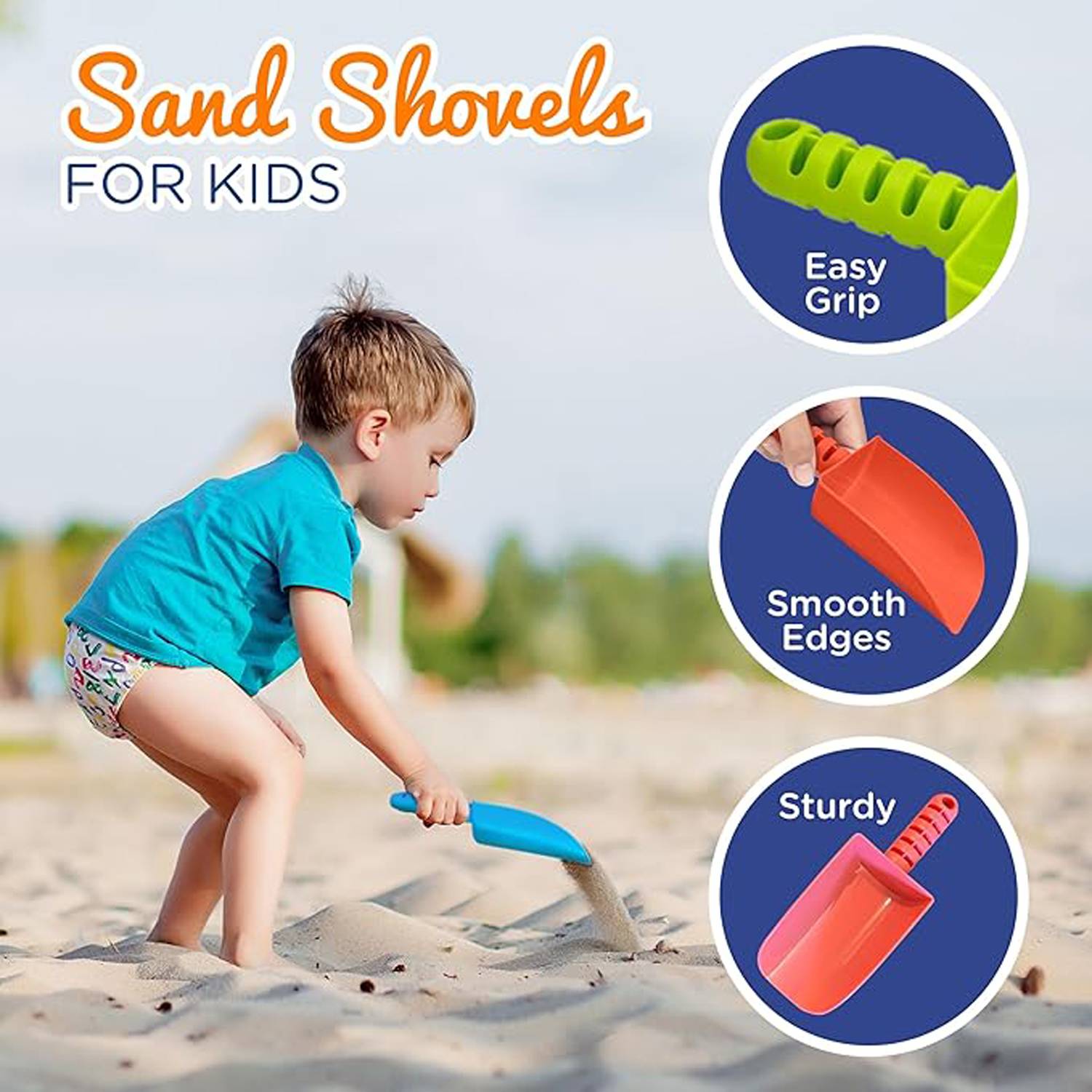 Non-Toxic Plastic Kids Sand Shovel 3