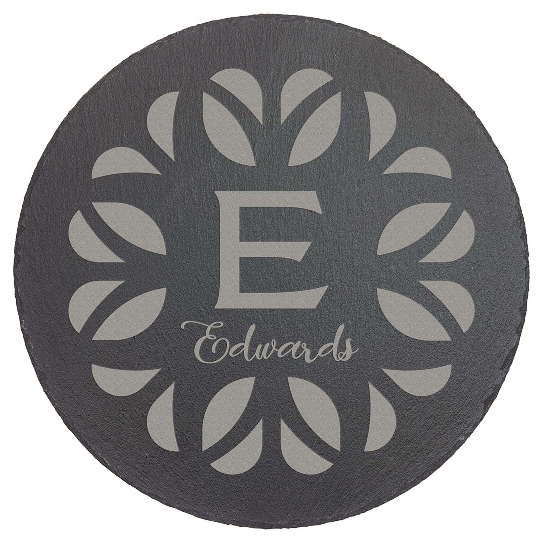 11 3/4" Round Slate Decor with Foam Pads 2