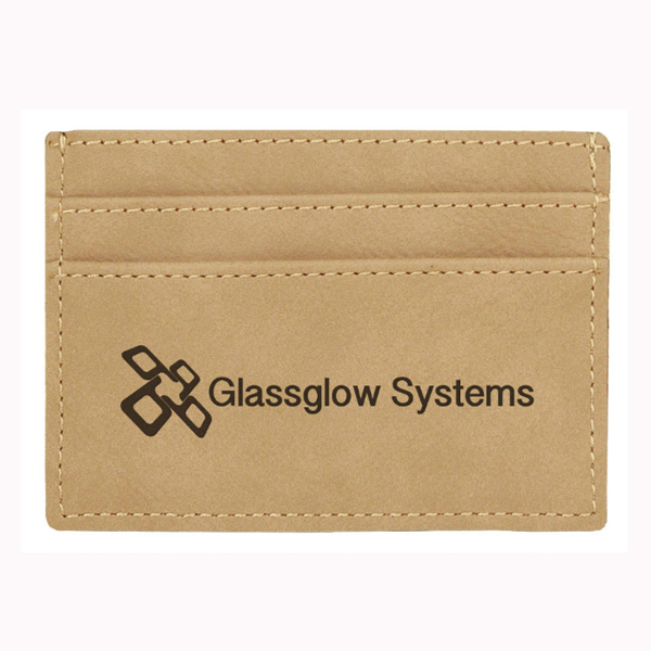 Leatherette Money Clip - Dark Brown Screen Imprint 3