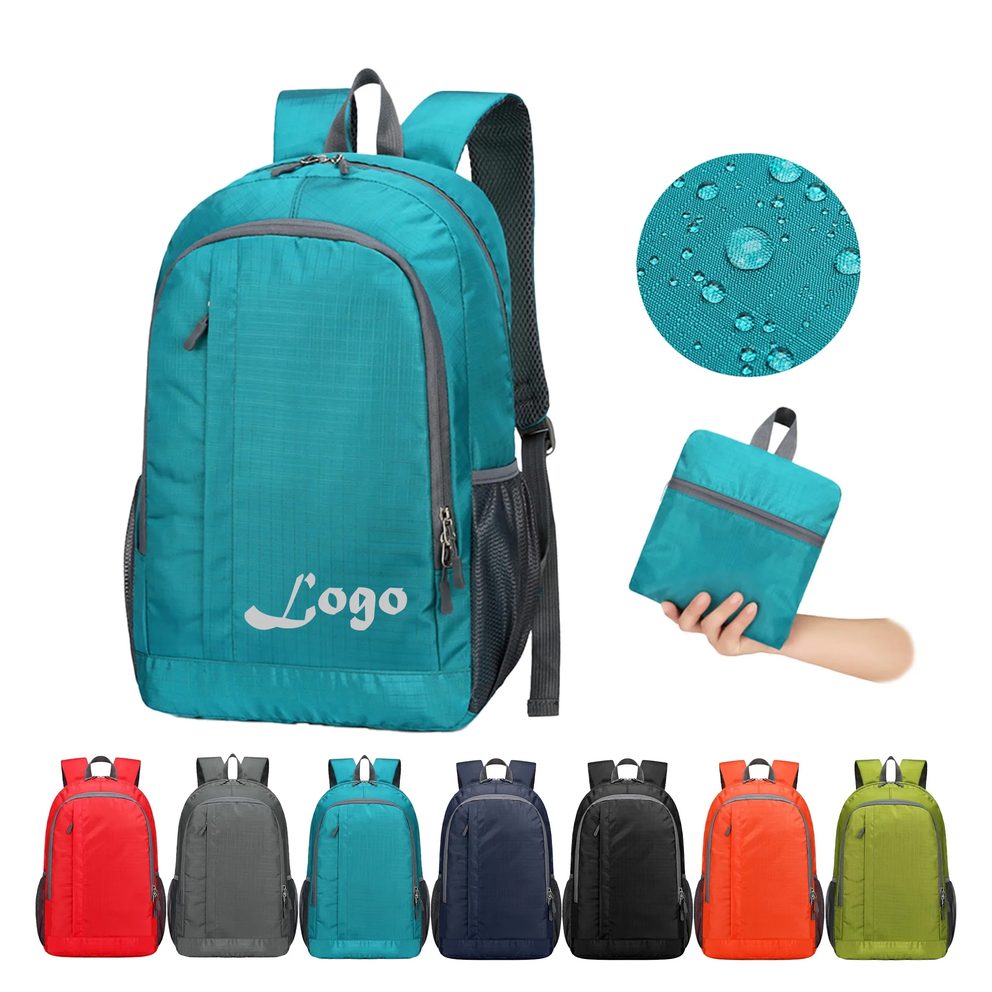 Packable Water-Resistant Nylon Travel Backpack 5