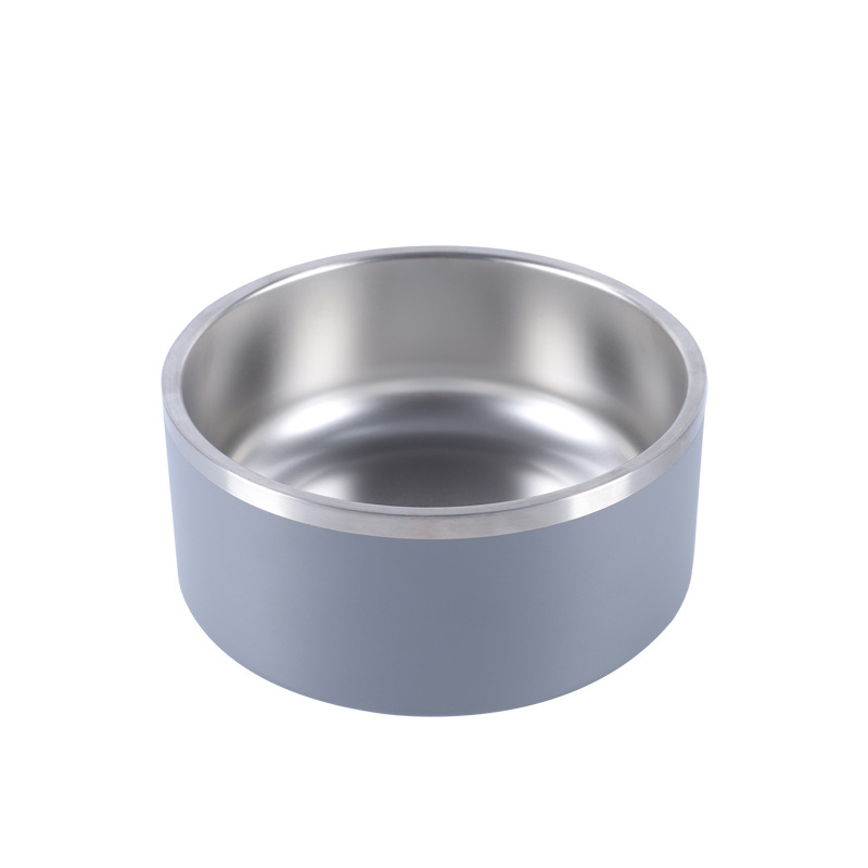 Stainless Steel Non-Slip Round Dog Bowl 7