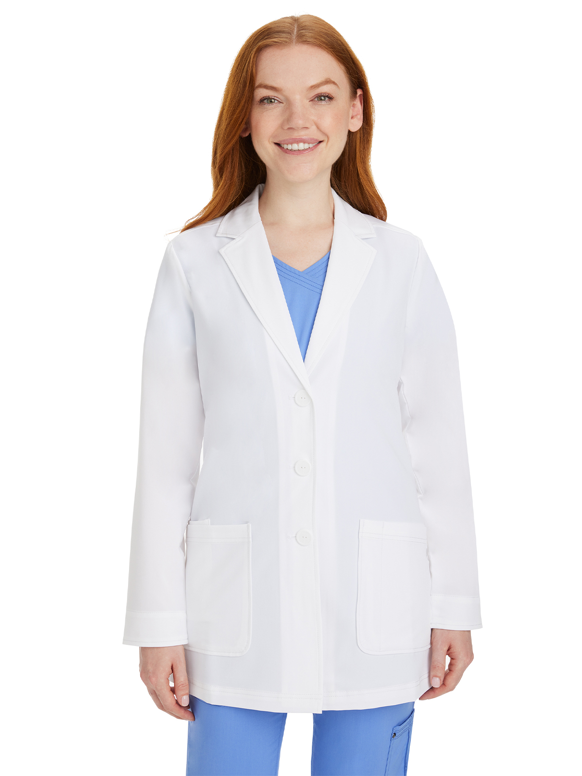 Healing Hands - The White Coat - Women's Two-Pocket 31" Consultation Notched Collar Lab Coat 1
