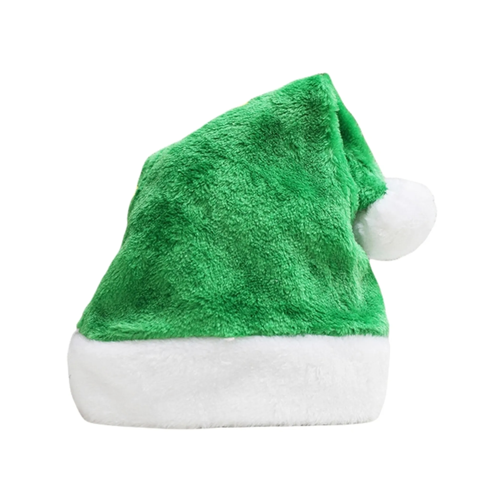 Warm Short Plush Holiday Christmas Santa Hat 5