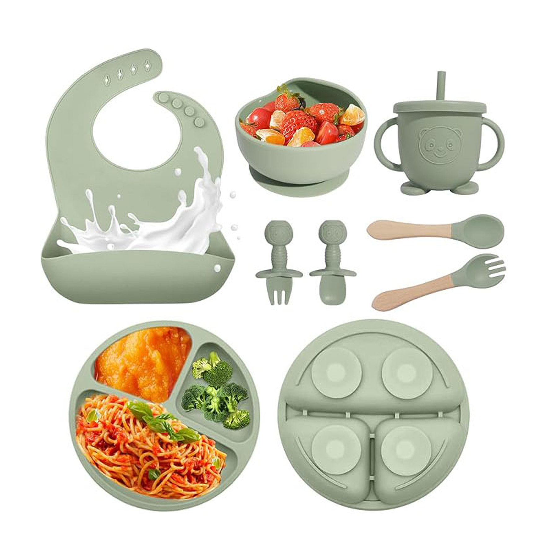 8 Piece Silicone Suction Bowl 7