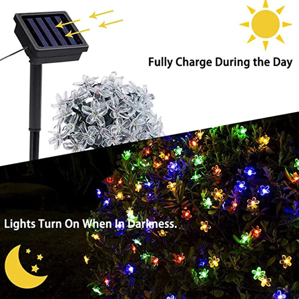 Holiday Decorations Multi Color Solar Strings Lights 6
