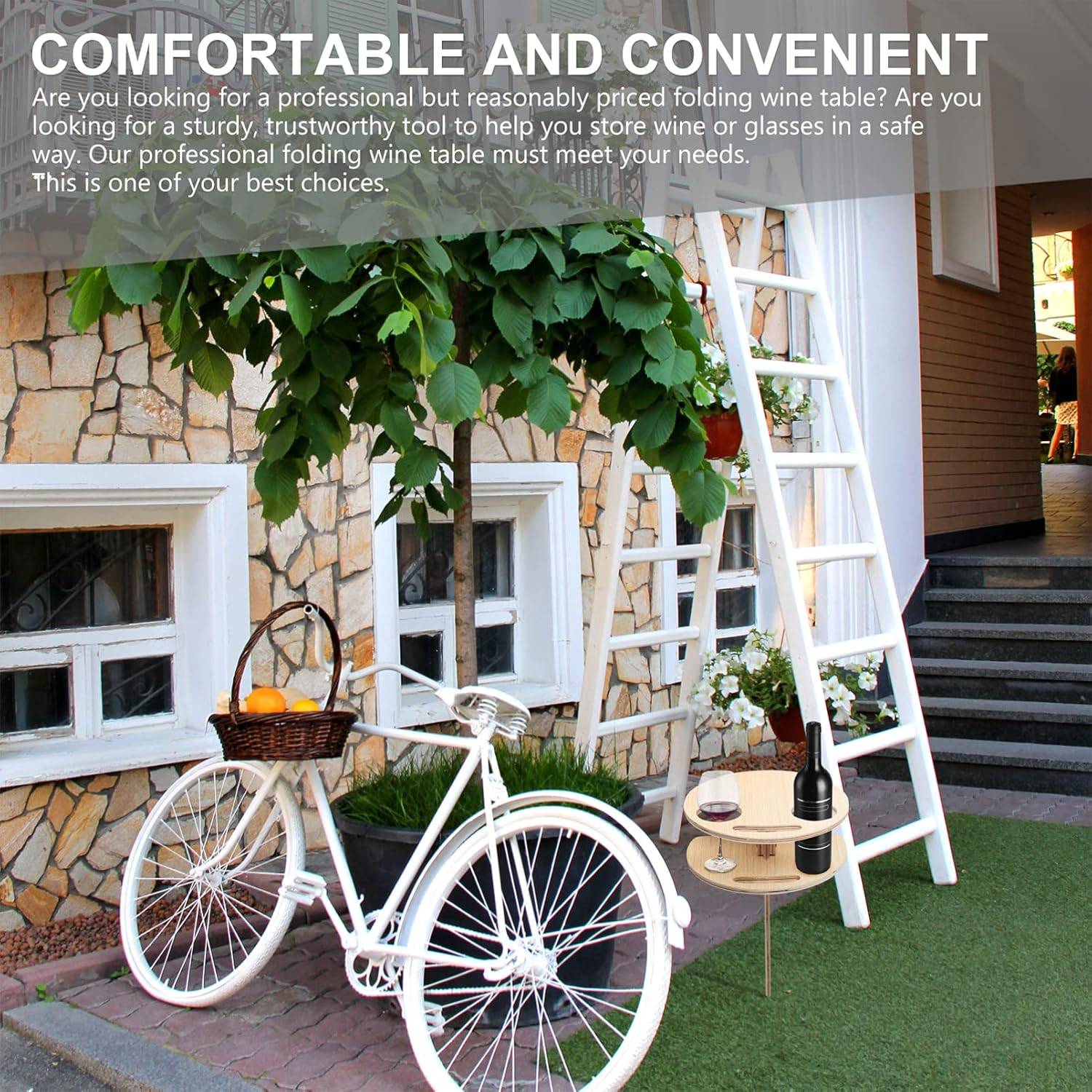 Double Layer Outdoor Folding Wine Table 4