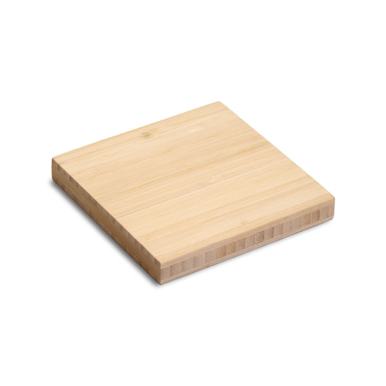 Square Bamboo Coaster 4"x 4"x 5"