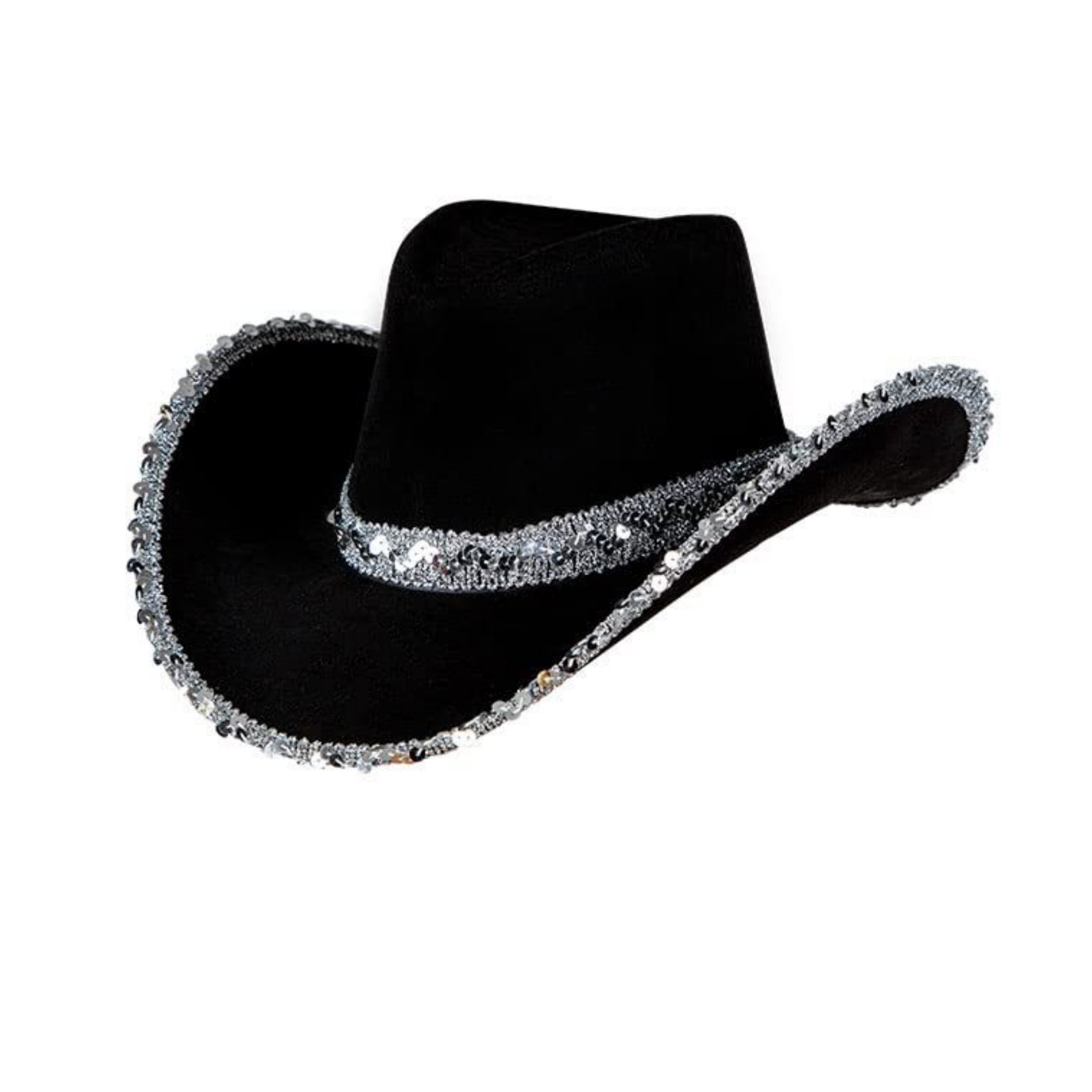 Shining Silver Trim Cowboy Hat 3