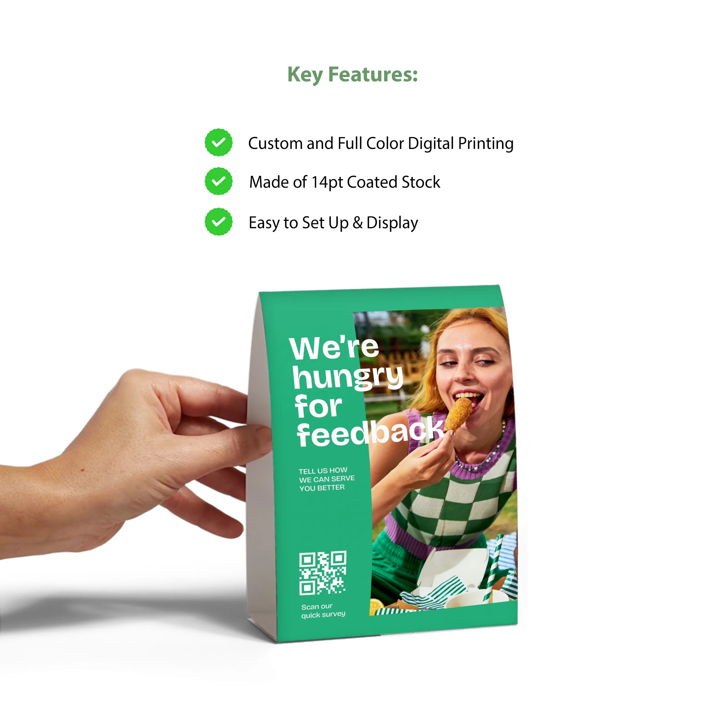 4.5" x 5.5" Custom Table Tents - Vertical 3
