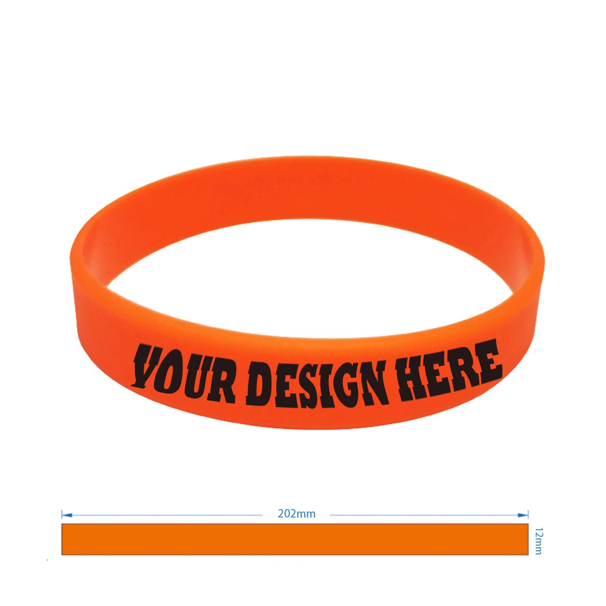 8" Glow in the Dark Silicone Wristband 11