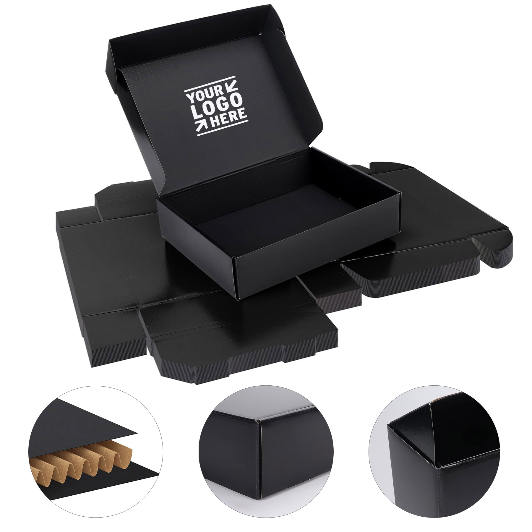 12x9x3 Inches Corrugated Cardboard Mailer Packaging Crush Resistant Gift Box with Lid 2