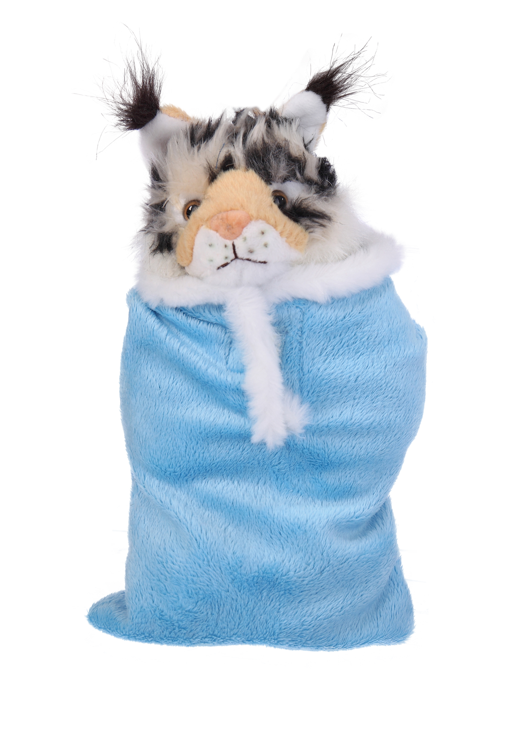 Soft Plush Wild Cat (Lynx) in Baby Sleep Bag Stuffed Animal