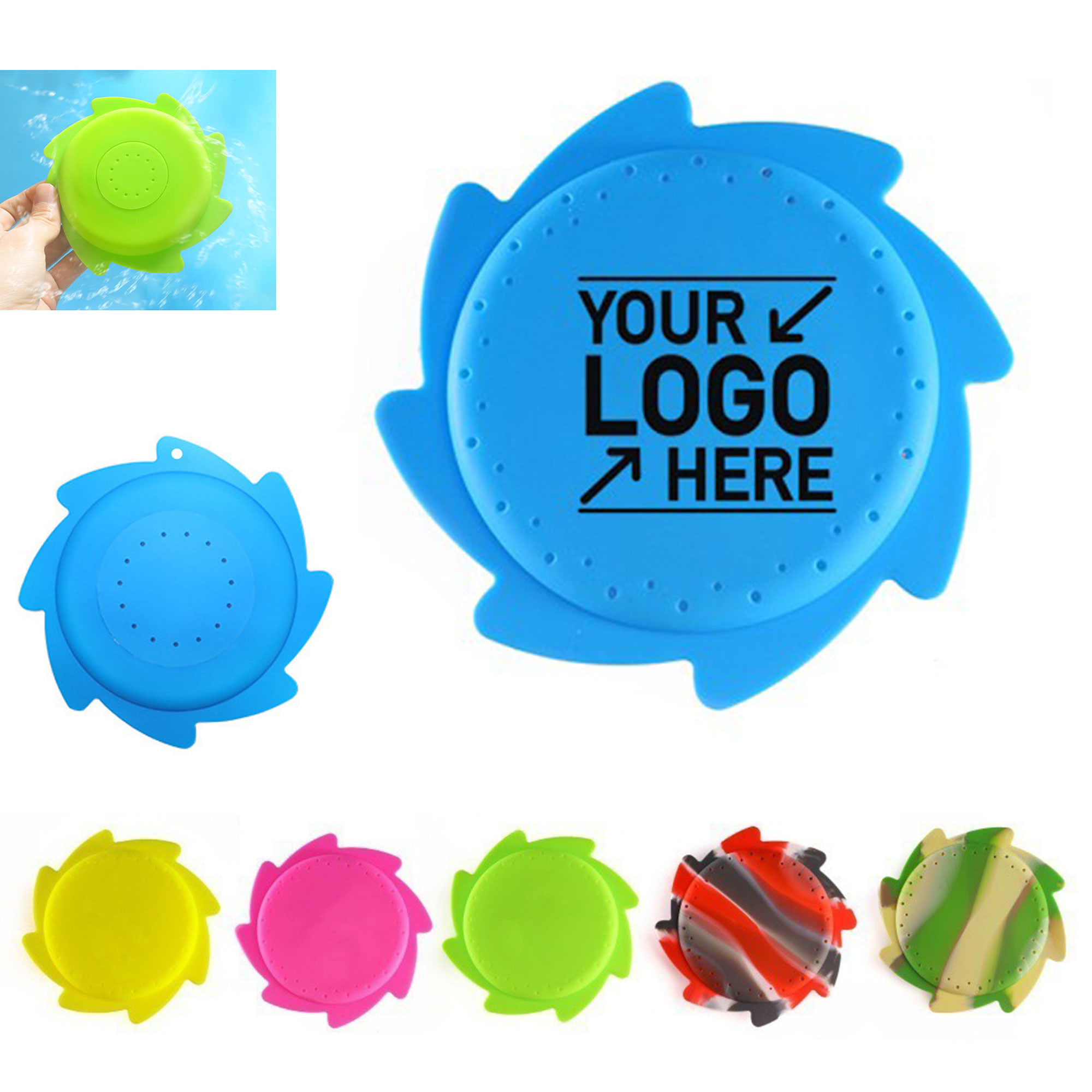 Silicone Splash Water Flying Discs Toy Kids Play 2
