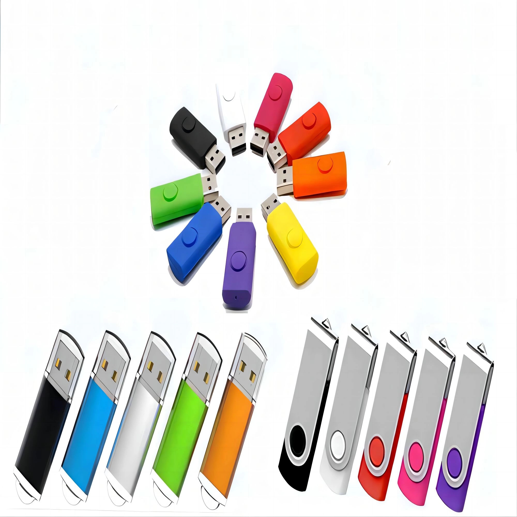 1GB Twist Rotating Flash Drive USB 1