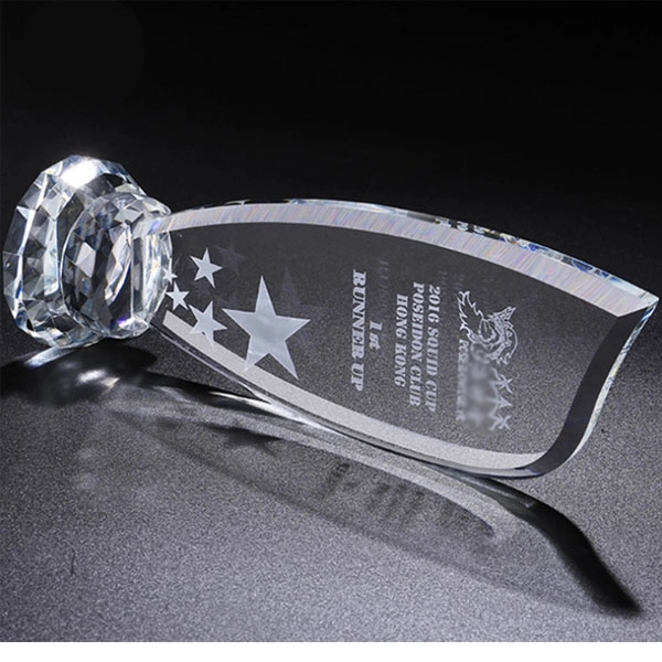 Crystal Glass Trophy Award 3