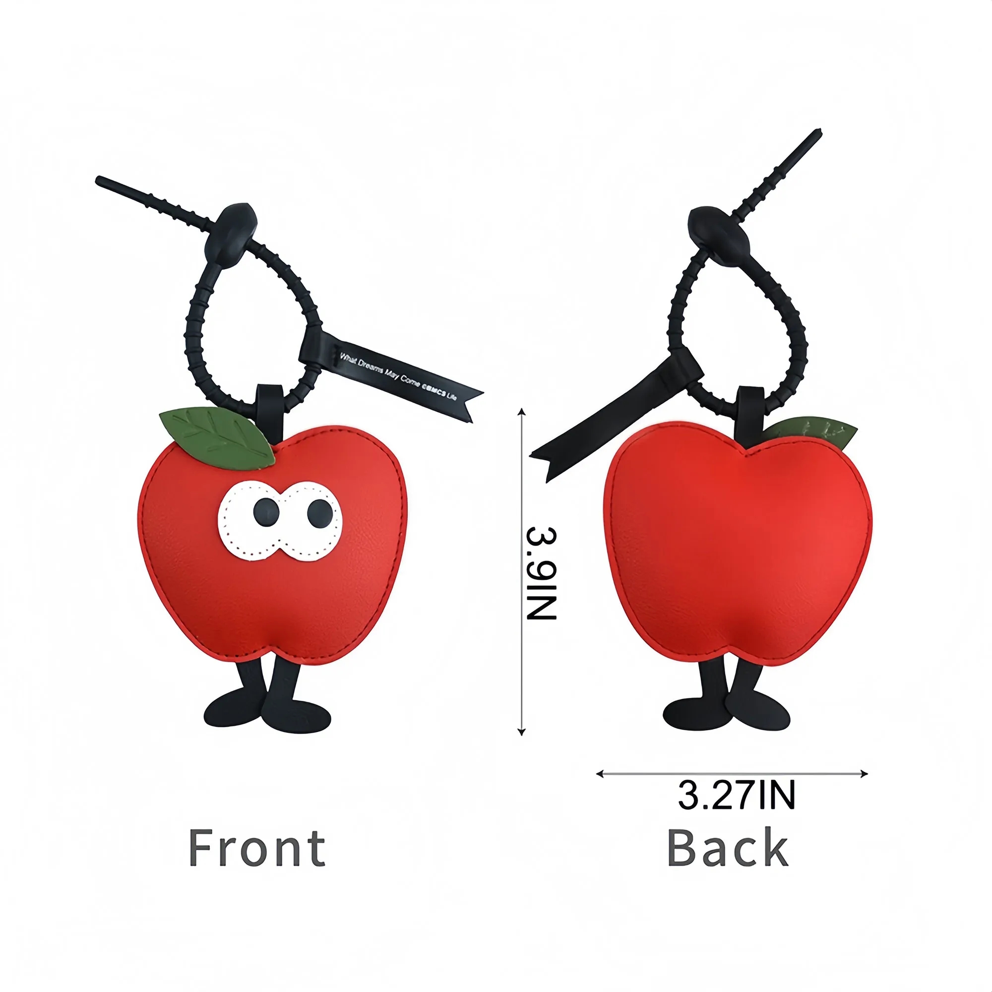 Cartoon Keychain PU Leather Ornament Gift 3
