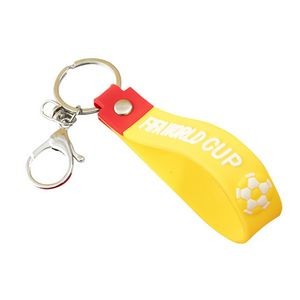 World Cup Football PVC Keychain With Key Ring Design 1