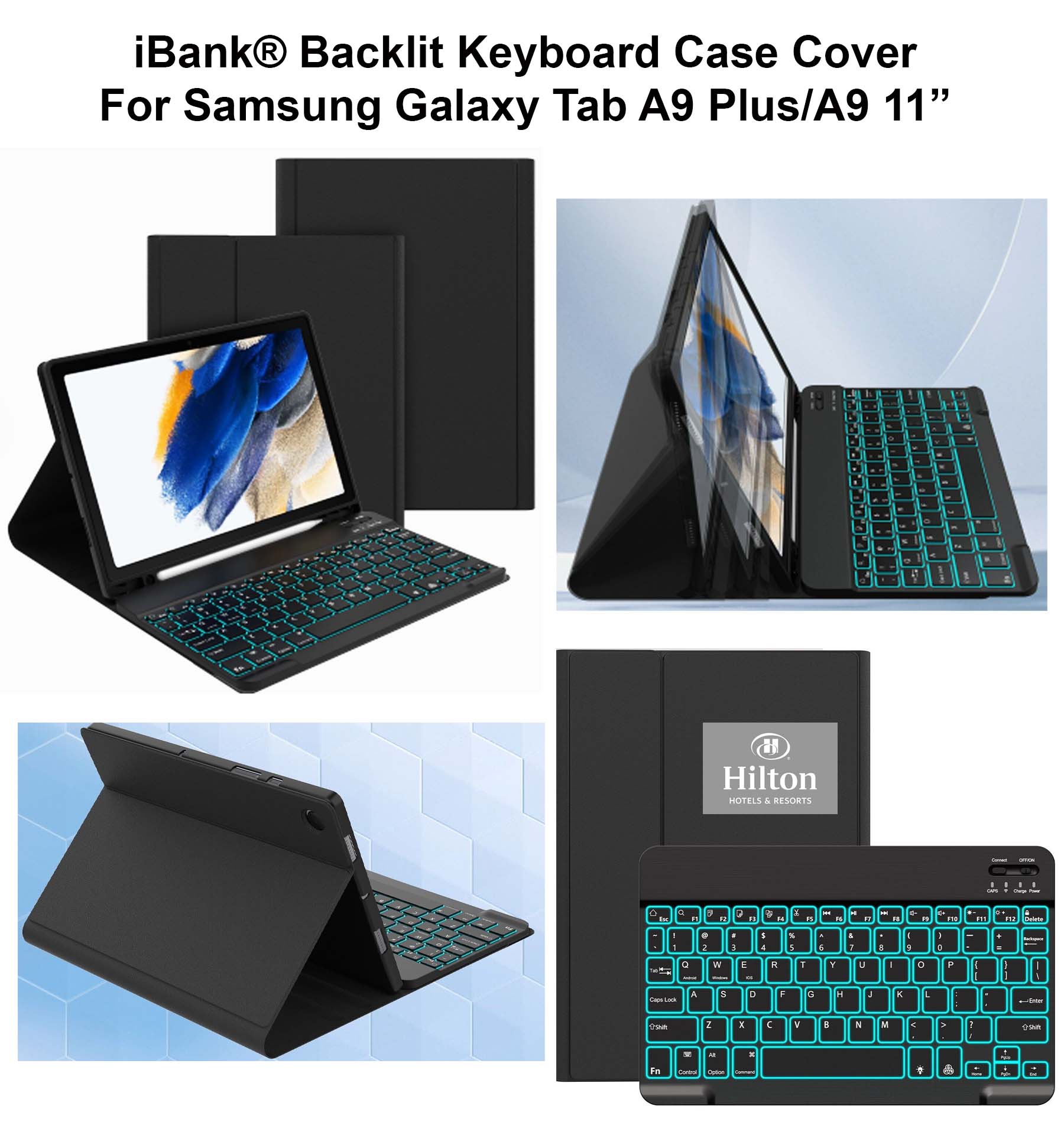 iBank ® Bluetooth Keyboard Case for Galaxy Tab A9 Plus/A9 11 inch. Free Shipping 2
