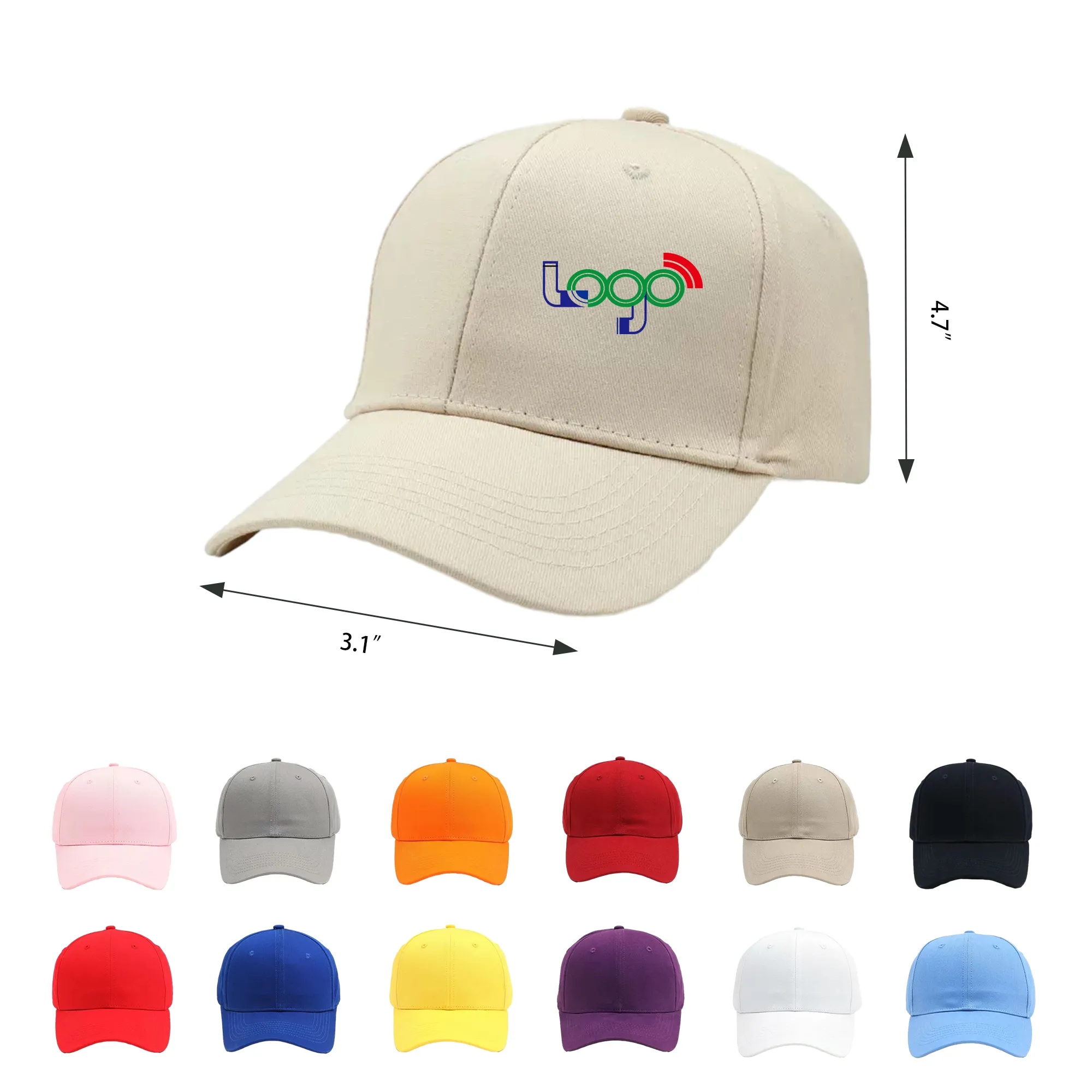 6-Pieces Cotton Advertising Baseball Cap MOQ 100PCS 2
