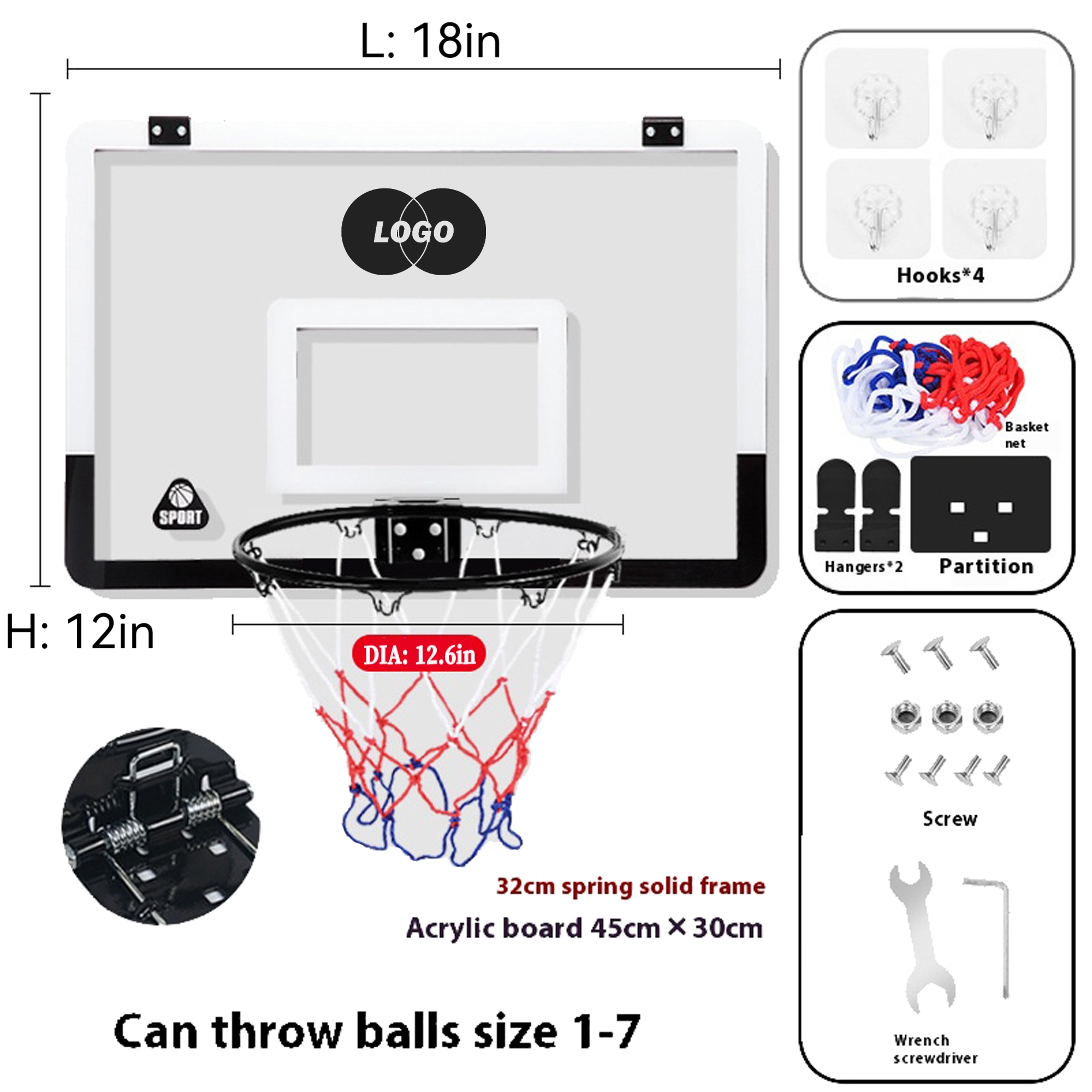 MOQ 10pcs Quiet-Play Home Basketball Set 1