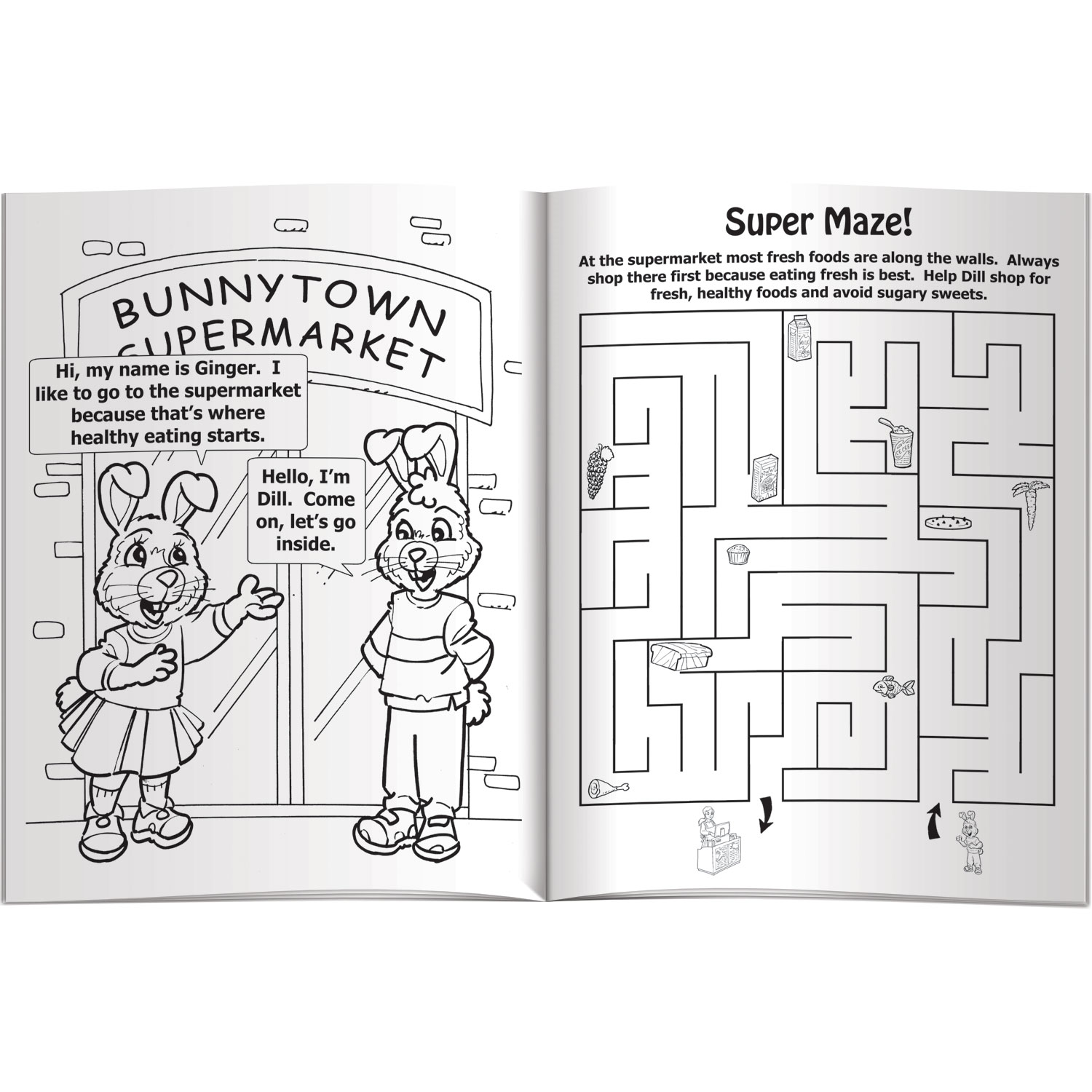 Coloring Book - Healthy Eating Starts at the Supermarket 1