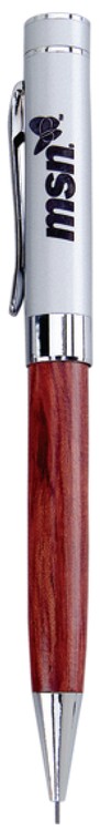 Maisie III Wood Pencil with Shinny Chrome Trim 1