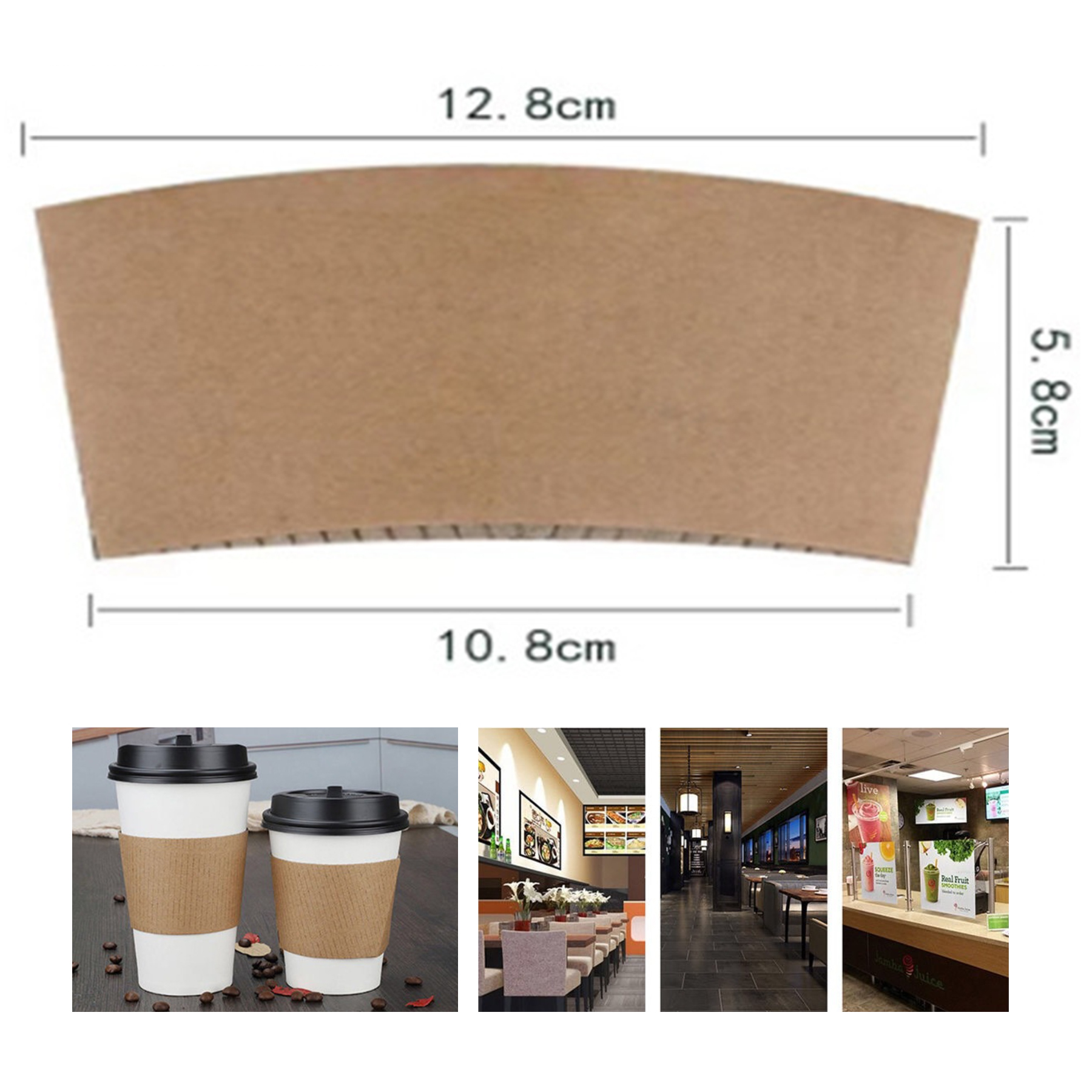 Kraft Paper Coffee Cup Sleeve 2