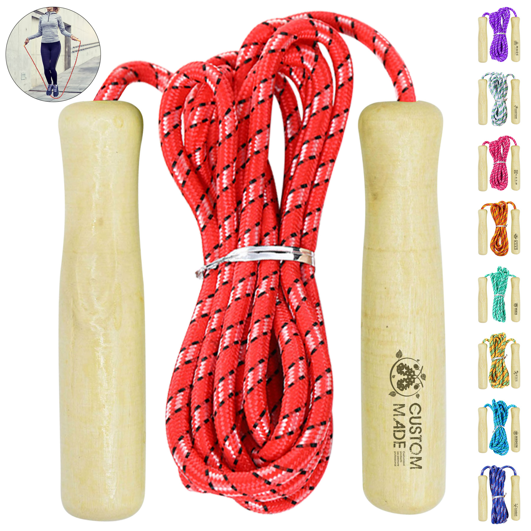 Jump Rope With Wooden Handles 14