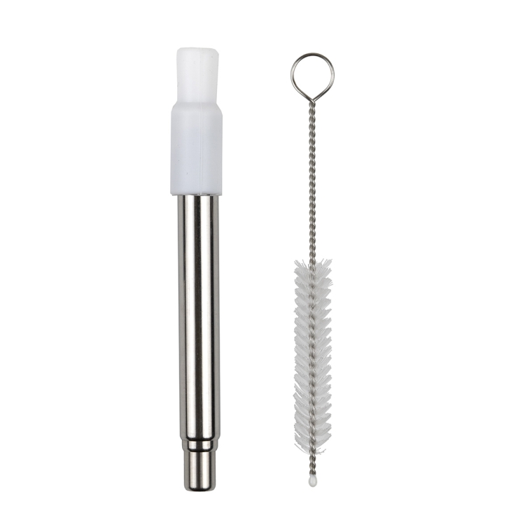 "Eco-Collapsible Straw" 8" Reusable Stainless Steel Straw 1