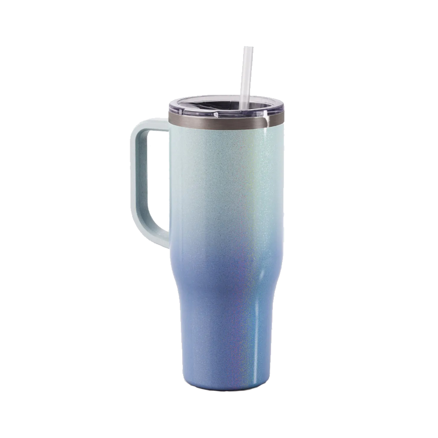 Maars 40 Oz. Stainless Steel Travel Mug - Ombre Magic Glitter Seaside Glow 2