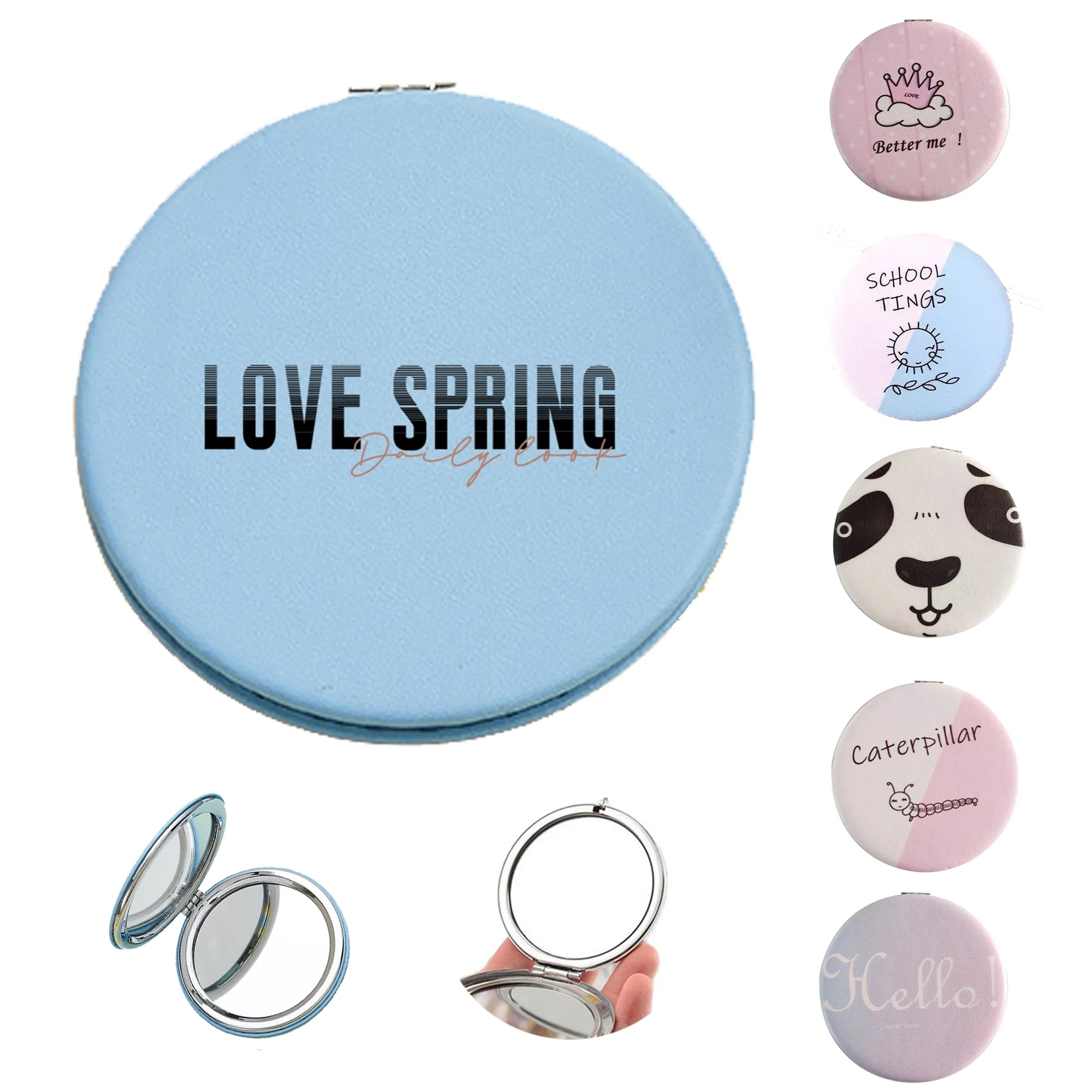 Leatherette Compact Mirrors