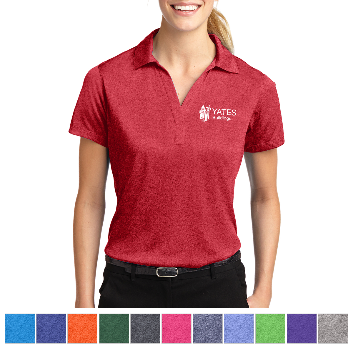 Sport-Tek® Ladies' Heather Contender™ Polo