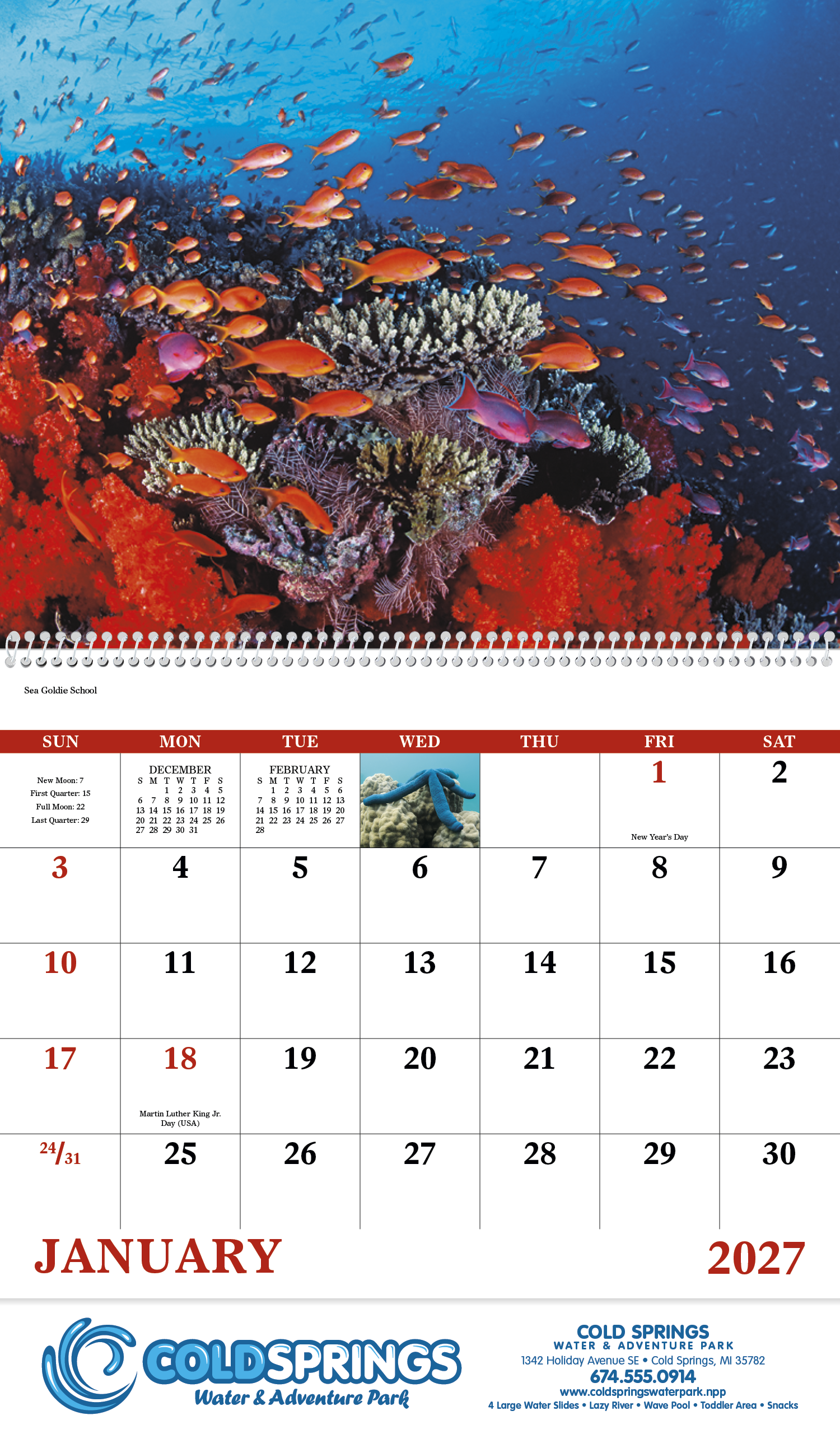 Good Value™ Ocean Glory - Spiral Calendar 36