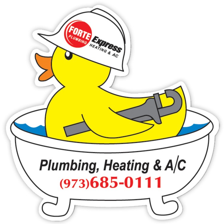 Vinyl Label Full Color (3"x3") Duck in Bath