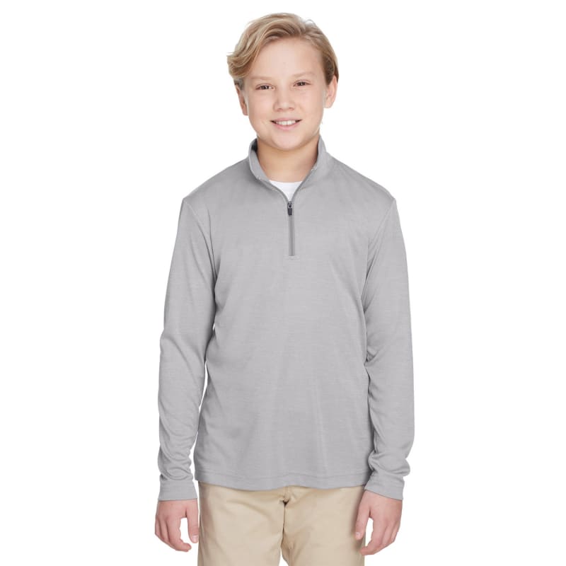 Team 365 Youth Zone Sonic Heather Performance Quarter-Zip 17