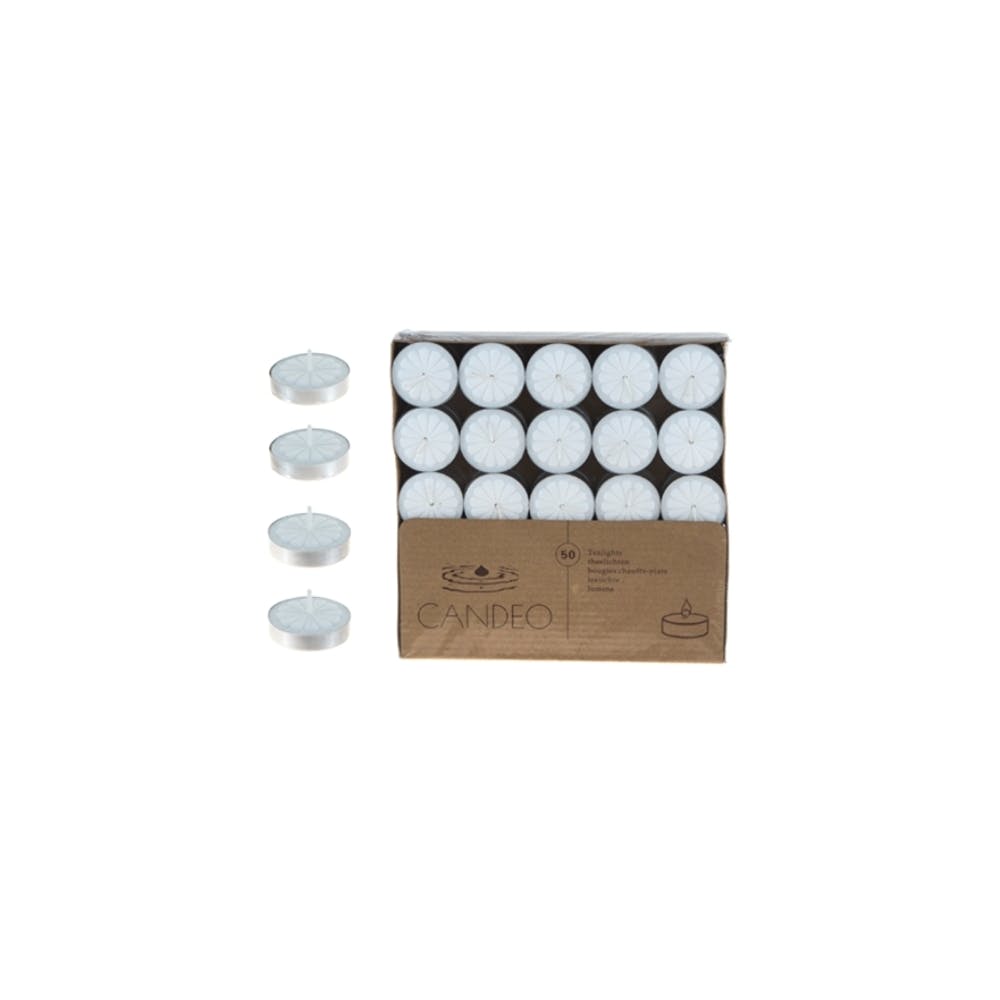 Unscented Tealight Candles - White 50-Piece 2