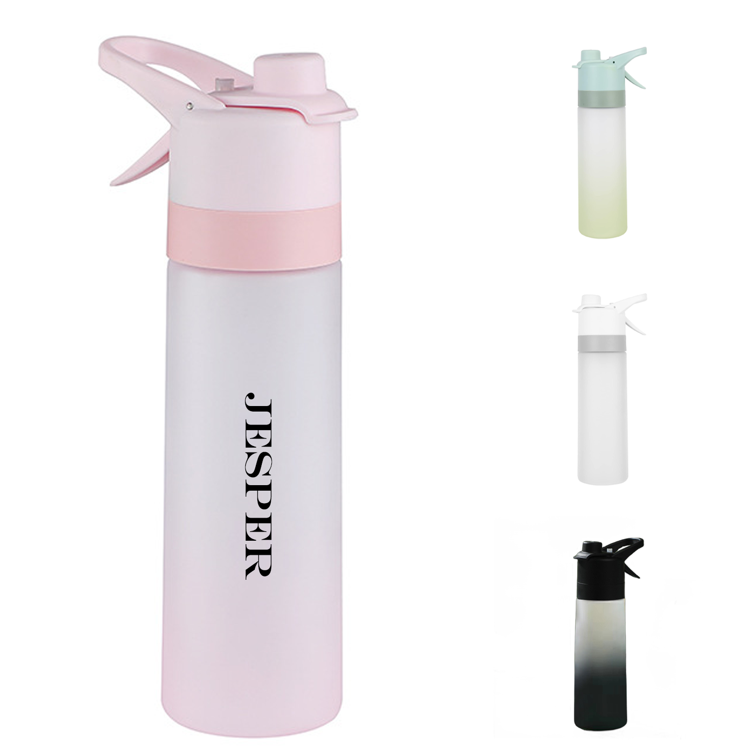 22oz Plastic Reusable Portable Gradient Gallon Water Bottle 1