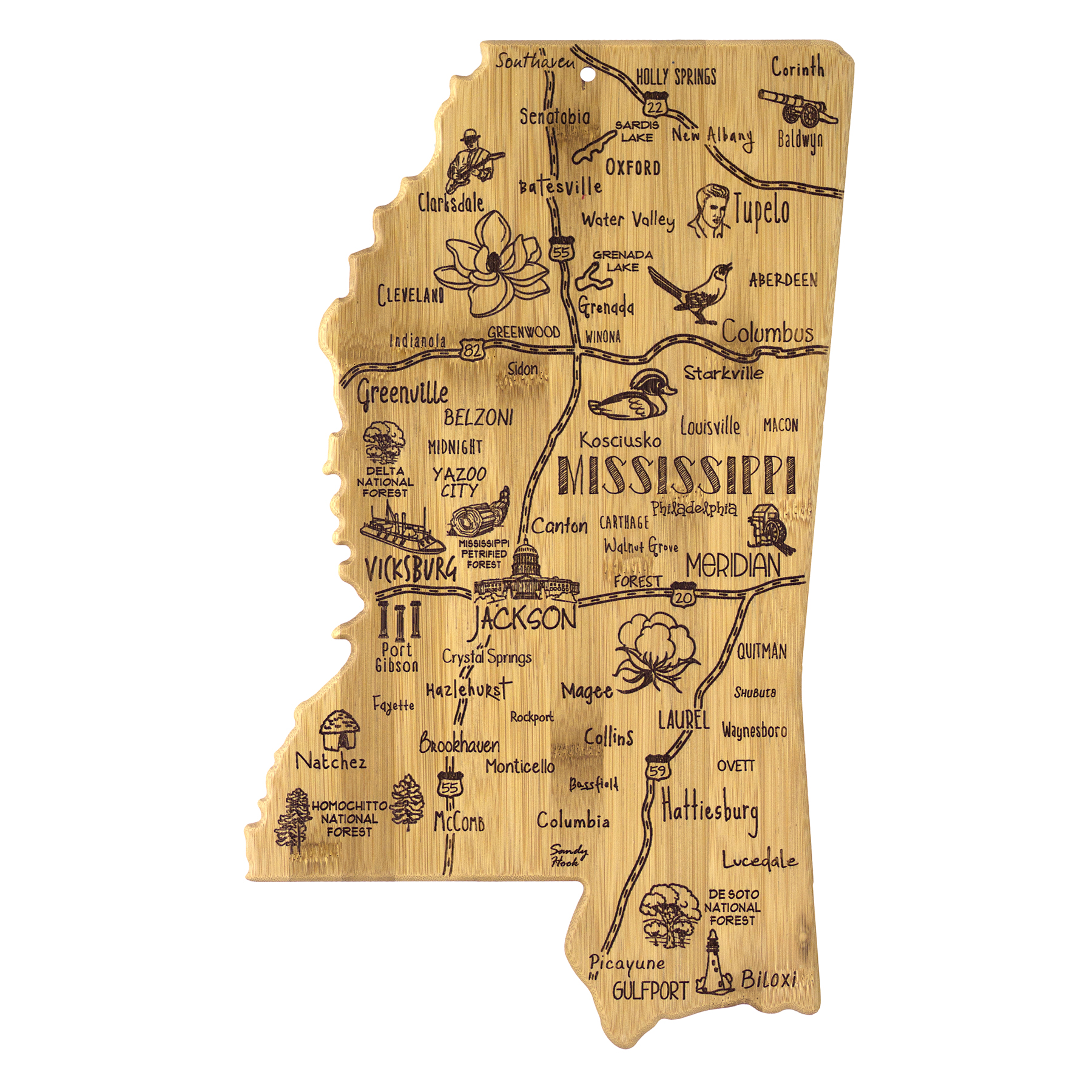 Destination Mississippi Cutting & Serving Board 5