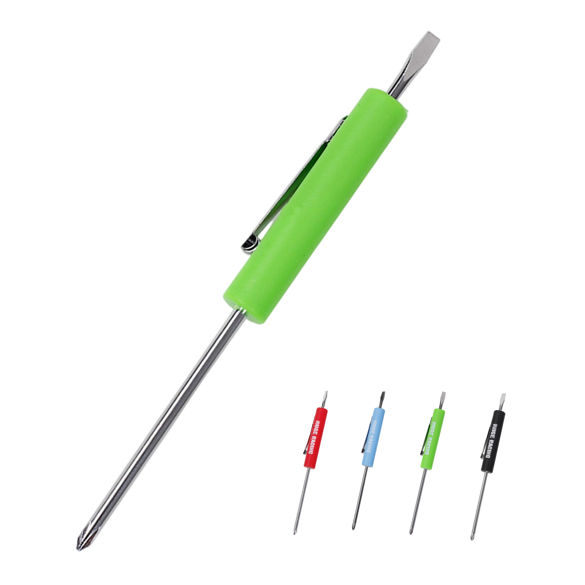 Reversible Pocket Screwdriver Flat Tip And Phillips Tip 5.2" By 0.5" 8