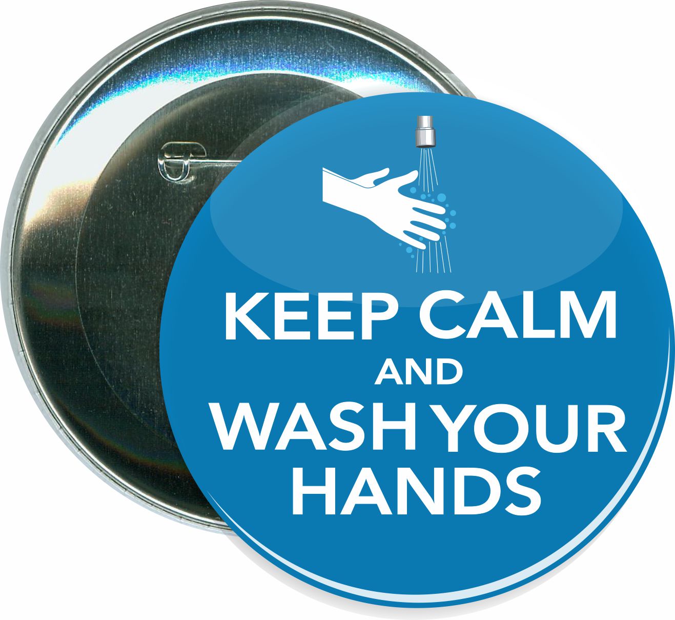 Wash Your Hands, COVID-19, Coronavirus Button 1